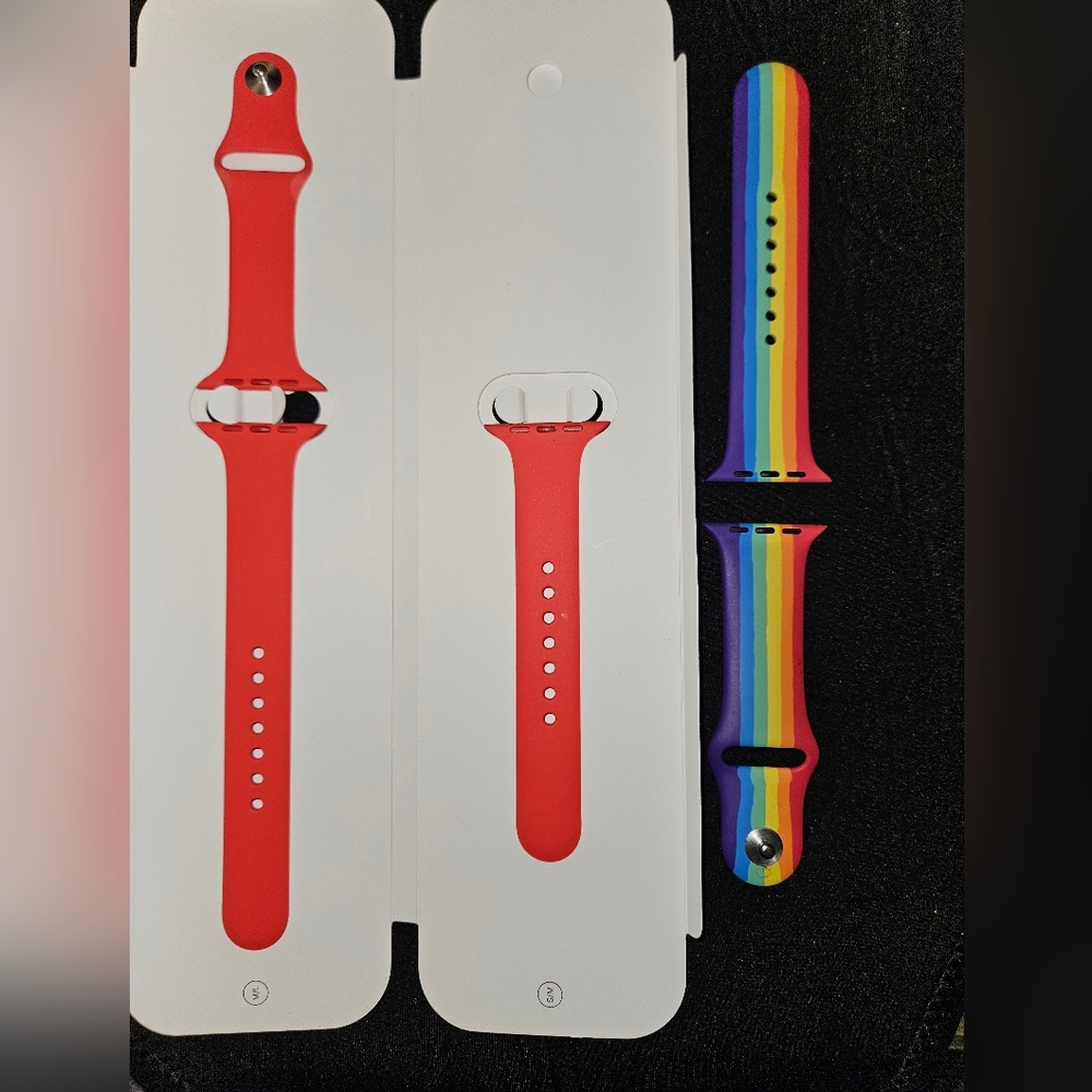 Apple Red and Multicolor Smartwatch Bands